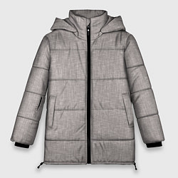 Куртка зимняя женская Текстура серо-бежевый однотонный, цвет: 3D-черный