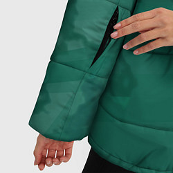 Куртка зимняя женская Серо-зеленые разводы, цвет: 3D-черный — фото 2