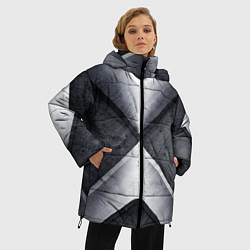 Куртка зимняя женская Стальные блоки, цвет: 3D-красный — фото 2