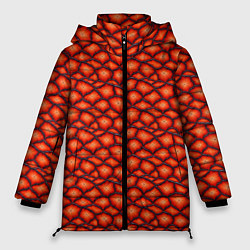 Куртка зимняя женская Чешуя огненного дракона, цвет: 3D-черный