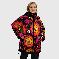Куртка зимняя женская Хохлома параноидальная, цвет: 3D-светло-серый — фото 2