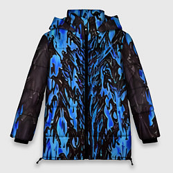 Куртка зимняя женская Демонический доспех синий, цвет: 3D-светло-серый