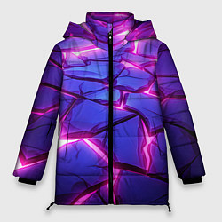 Женская зимняя куртка Неоновые фиолетовые камни со свечением