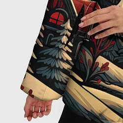 Куртка зимняя женская Зимнее настроение новогодний рисунок, цвет: 3D-светло-серый — фото 2