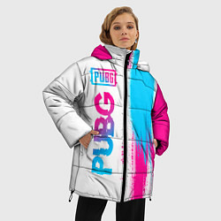 Куртка зимняя женская PUBG neon gradient style по-вертикали, цвет: 3D-черный — фото 2