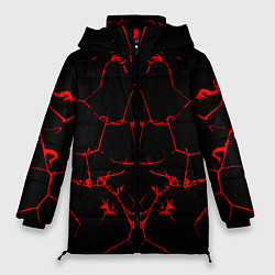 Куртка зимняя женская Кровавые трещины, цвет: 3D-черный