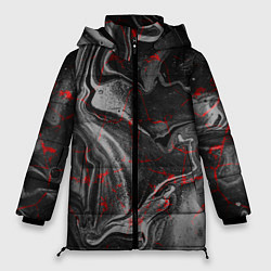 Куртка зимняя женская Брызги краски и вода, цвет: 3D-светло-серый