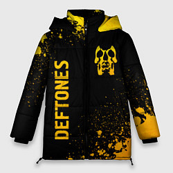 Куртка зимняя женская Deftones - gold gradient вертикально, цвет: 3D-черный