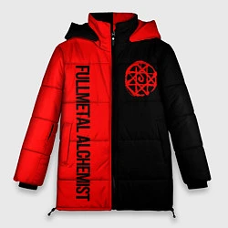 Куртка зимняя женская Стальной алхимик - красная печать Альфонс, цвет: 3D-красный