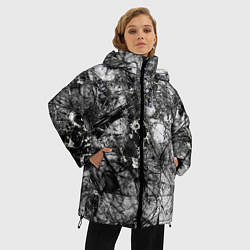 Куртка зимняя женская Белый лес камуфляж, цвет: 3D-черный — фото 2
