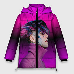 Куртка зимняя женская Lil Peep фиолетовый лук, цвет: 3D-красный