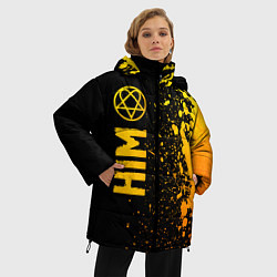 Куртка зимняя женская HIM - gold gradient по-вертикали, цвет: 3D-черный — фото 2