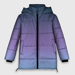Куртка зимняя женская Градиент синий фиолетовый голубой, цвет: 3D-светло-серый