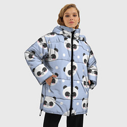 Куртка зимняя женская Милая мультяшная панда, цвет: 3D-черный — фото 2