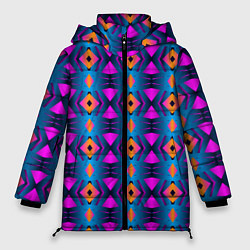 Куртка зимняя женская Неоновый объёмный узор, цвет: 3D-светло-серый