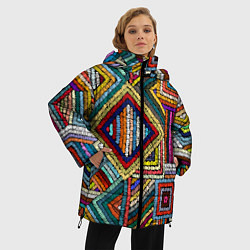 Куртка зимняя женская Этнический узор вышивка, цвет: 3D-светло-серый — фото 2