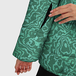 Куртка зимняя женская Малахитовая текстура, цвет: 3D-светло-серый — фото 2