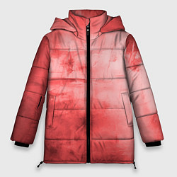 Куртка зимняя женская Красный гранж, цвет: 3D-красный