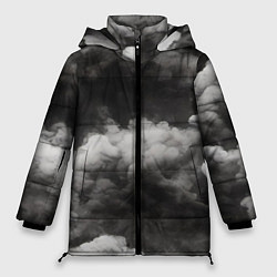 Куртка зимняя женская Абстракция сюрреализм, цвет: 3D-черный