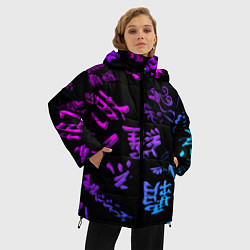 Куртка зимняя женская Tokyos Revenge neon logo, цвет: 3D-светло-серый — фото 2