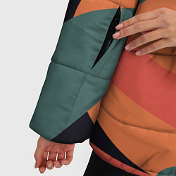Куртка зимняя женская Цветные кляксы, цвет: 3D-черный — фото 2