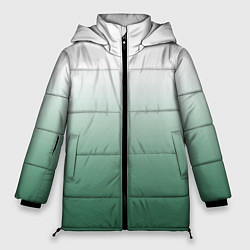 Куртка зимняя женская Туманный градиент бело-зелёный, цвет: 3D-светло-серый