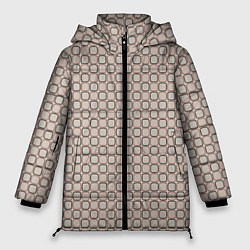 Куртка зимняя женская В клетку стиль 60-х, цвет: 3D-черный