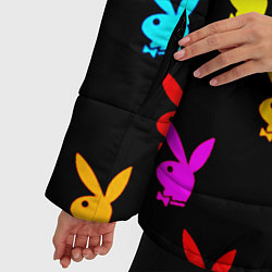 Куртка зимняя женская Playboy pattern неон, цвет: 3D-светло-серый — фото 2