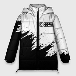 Куртка зимняя женская 3Doors down штрихи красок, цвет: 3D-светло-серый