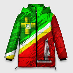 Куртка зимняя женская Флаг Зеленограадского АО, цвет: 3D-светло-серый