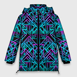 Куртка зимняя женская Узор в стиле ар-деко, цвет: 3D-светло-серый