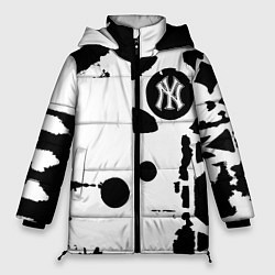 Куртка зимняя женская New York yankees - baseball team pattern, цвет: 3D-светло-серый