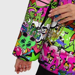 Куртка зимняя женская Hip Hop Graffiti, цвет: 3D-светло-серый — фото 2