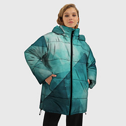 Куртка зимняя женская Гранжевая бирюза, цвет: 3D-светло-серый — фото 2