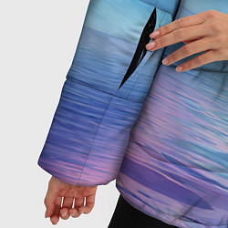 Куртка зимняя женская Абстрактное небо и водная гладь, цвет: 3D-светло-серый — фото 2
