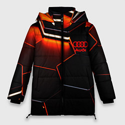 Куртка зимняя женская Audi неоновый соты, цвет: 3D-светло-серый