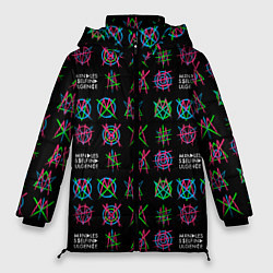 Куртка зимняя женская Mindless Self Indulgence rock group, цвет: 3D-черный