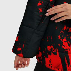 Куртка зимняя женская Герб РФ краски текстура, цвет: 3D-черный — фото 2