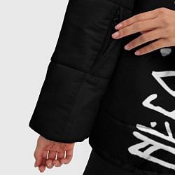 Куртка зимняя женская Славянское небо символ, цвет: 3D-черный — фото 2