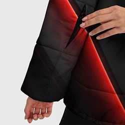 Куртка зимняя женская Красное свечение на черном, цвет: 3D-черный — фото 2