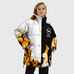 Куртка зимняя женская Opel огонь текстура, цвет: 3D-черный — фото 2