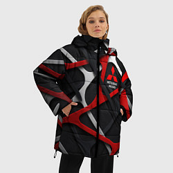 Куртка зимняя женская Mitsubishi - texture, цвет: 3D-черный — фото 2