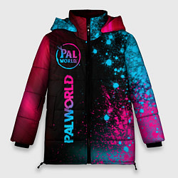 Куртка зимняя женская Palworld - neon gradient по-вертикали, цвет: 3D-черный