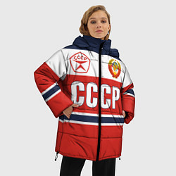 Куртка зимняя женская Союз Советских Социалистических Республик - СССР, цвет: 3D-светло-серый — фото 2