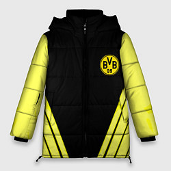 Куртка зимняя женская Borussia geometry yellow, цвет: 3D-черный