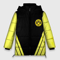 Куртка зимняя женская Borussia geometry yellow, цвет: 3D-красный