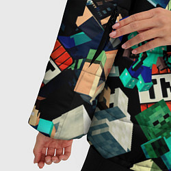 Куртка зимняя женская Майнкрафт персонажи, цвет: 3D-черный — фото 2