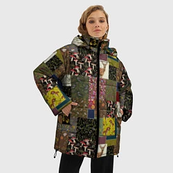 Куртка зимняя женская Пэчворк лесной, цвет: 3D-светло-серый — фото 2