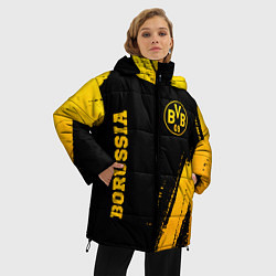 Куртка зимняя женская Borussia - gold gradient вертикально, цвет: 3D-черный — фото 2