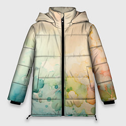 Куртка зимняя женская Светлая акварель, цвет: 3D-светло-серый